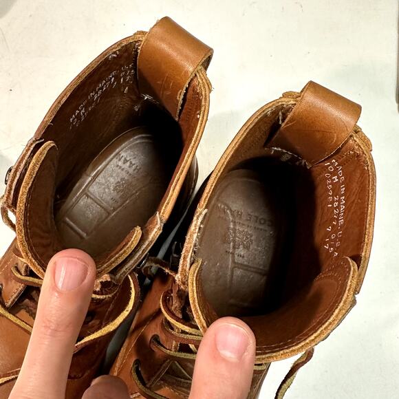 EXCELLENT Rancourt & Co x Cole Haan Plain Toe Boot Vibram Made in Maine USA 10 D - Picture 8 of 13